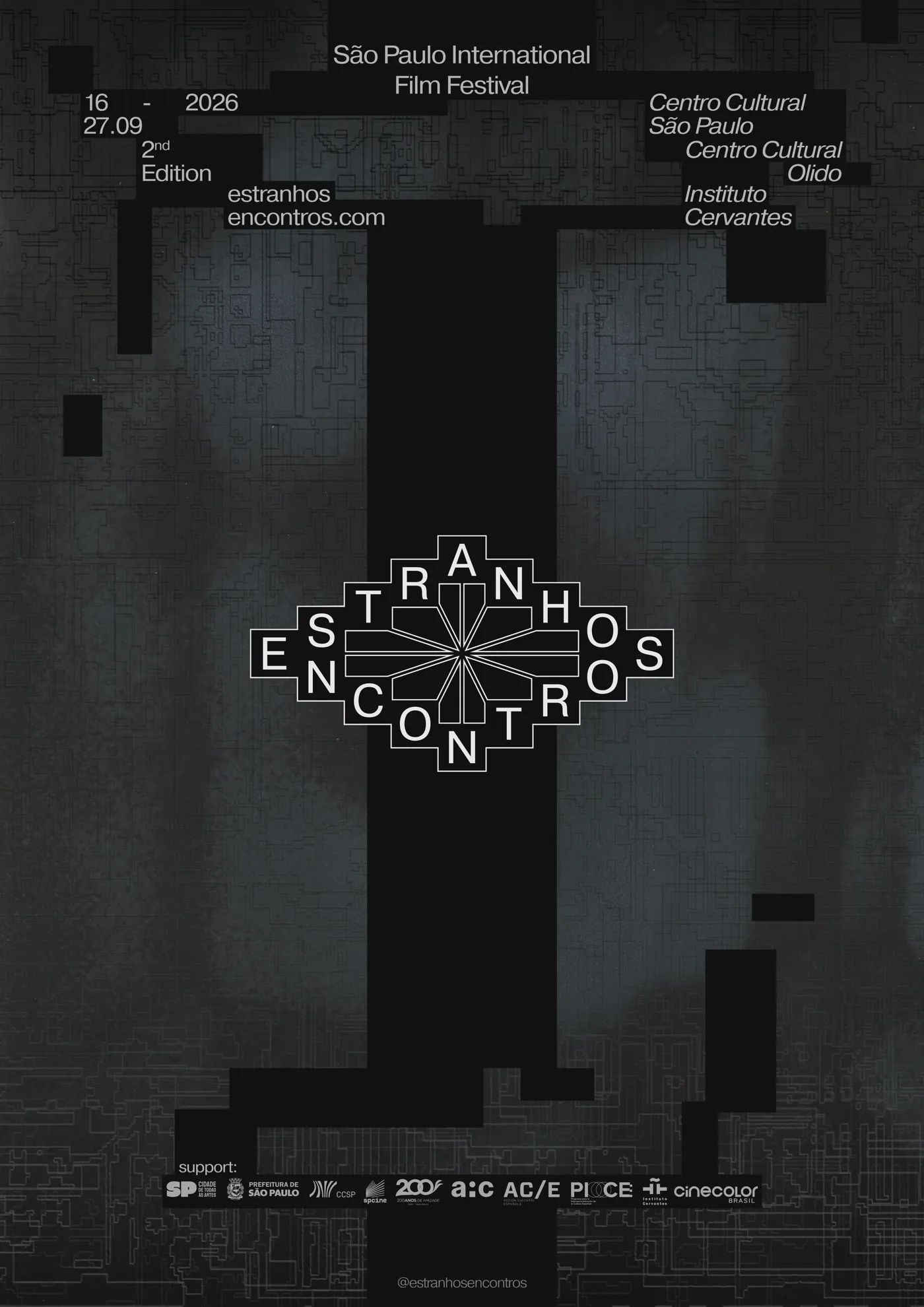 Afiche de Estranhos Encontros 2026.